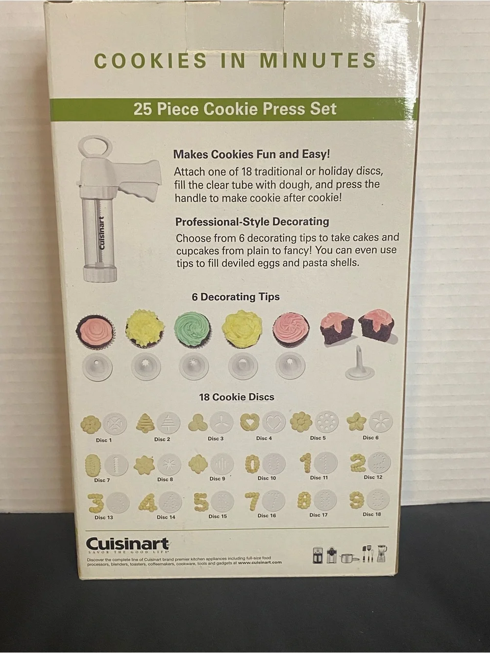 Cuisinart White 25-Piece Cookie Press Set